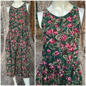 Vintage Eileen West Corduroy Button Down Jumper Dress Size XS Cottage Prairie